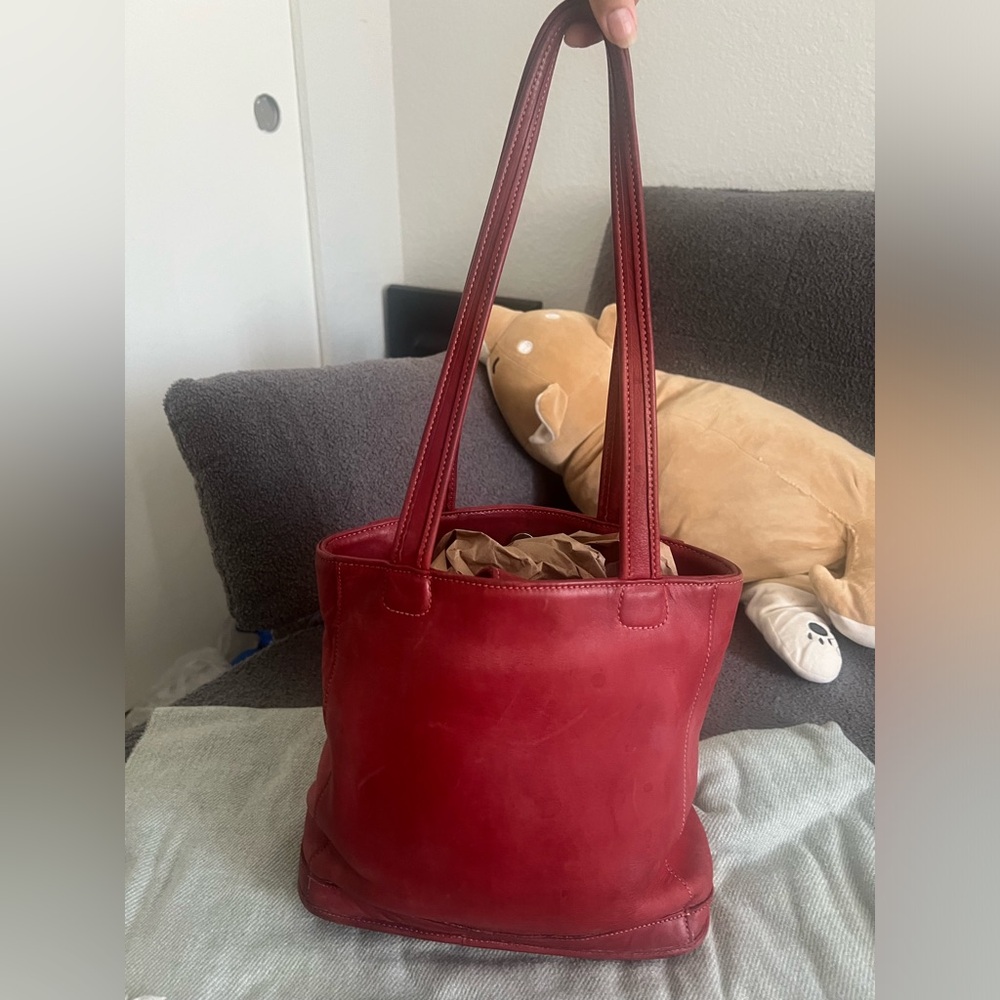 Coach Red Bucket Shoulder Bag Tote